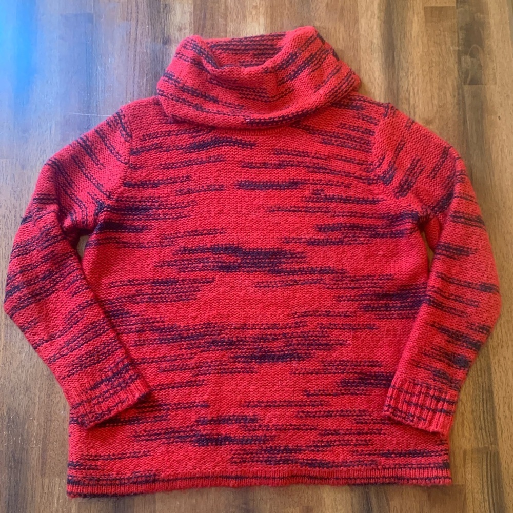 Kensie Sweater Large Red Black Cowl Neck Knit
Casual Winter Warm Long Sleeves